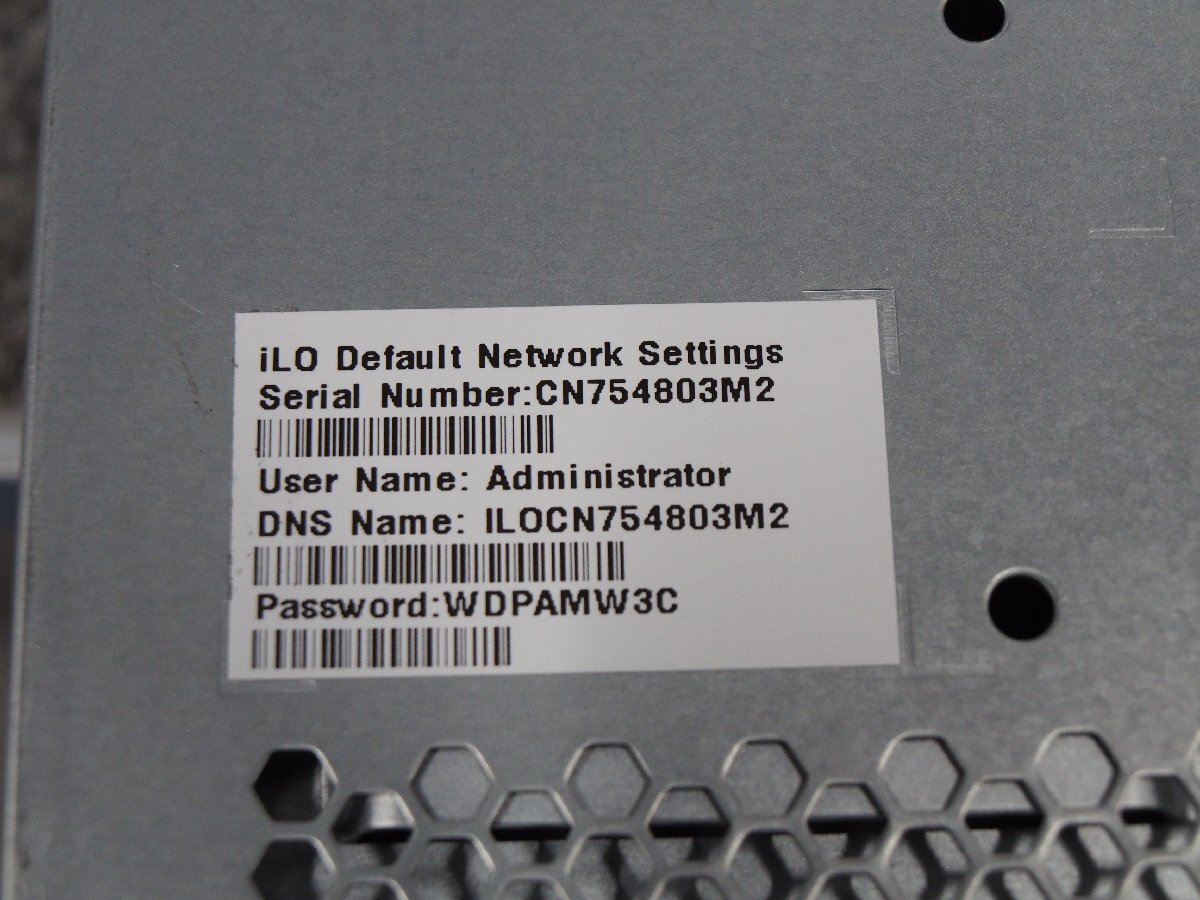 HP ProLiant DL360 Gen9 Xeon E5-2640 v3 2.6GHz 16GB DVD-ROM サーバー ジャンク K36294の画像8
