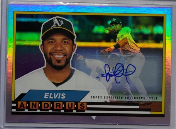 Elvis Andrus 2021 Topps Archives 1989 Topps Big Foil Auto 直筆サイン_画像1