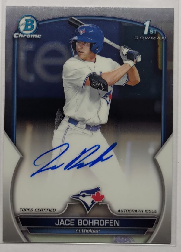 Jace Bohrofen 2023 Bowman Chrome Draft Auto 直筆サインの画像1