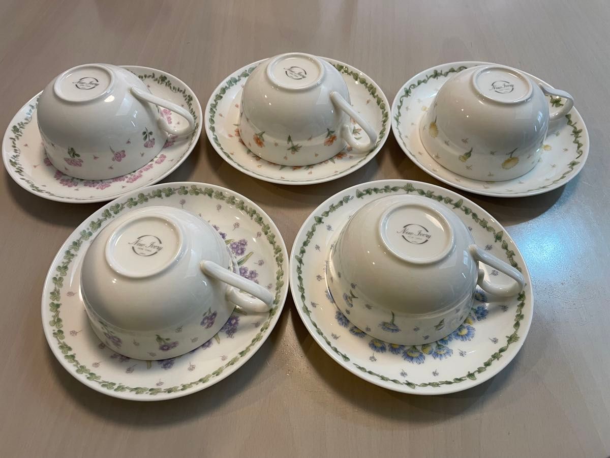 ホーヤ　HOYA cup and saucer カップ　アンド　ソーサー　5客