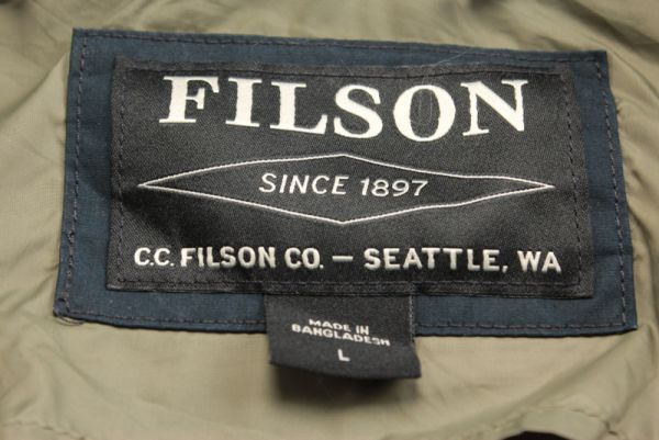 FILSON フィルソン Hyder Quilted Jac Shirts 紺 表L_画像3