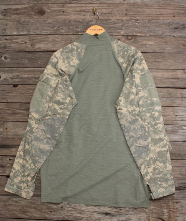 ’09年製 U.S.ARMY COMBAT SHIRTS ピクセルカモ×グリーン 表L_画像2