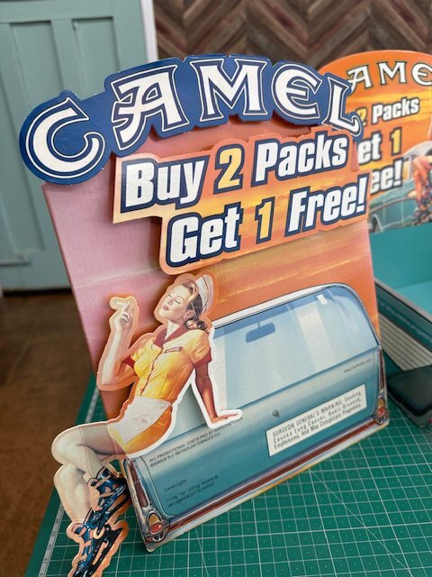 アメリカ CAMEL ビンテージ ストアディスプレイ 看板 サイン 光る　点滅 ネオン たばこ 2pcs 2in1_画像2