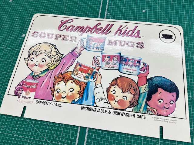 アメリカ ビンテージ Campbell Kids キャンベル Campbell スープ 1993年 看板 サイン ストアディスプレイ 62×42cm_画像1