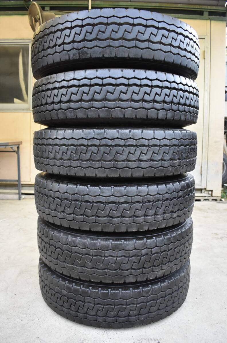 送料無料 205-85R16 BRIDGESTONE スチールホイール付き 16×5.5k 5穴 両面再塗装 三菱ふそうキャンター日産NT450 用_画像5