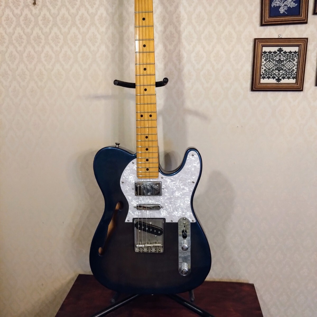 Fender Telecaster Crafted in Japan フェンダーテレキャスター ブルー青日本製シンラインfホール_画像1