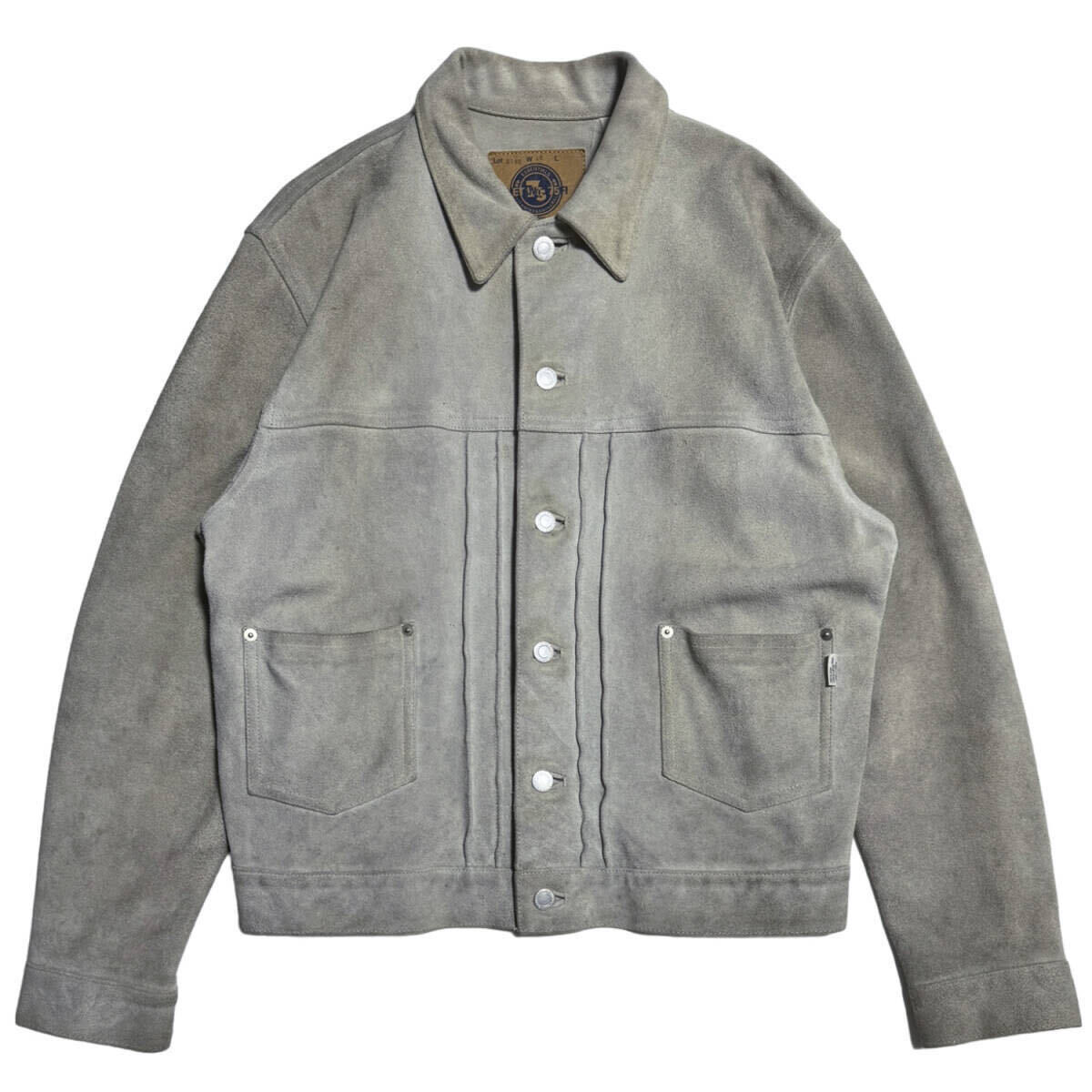 初期 90年代 GOODENOUGH スエード トラッカージャケット Suede Trucker Jacket 2ndタイプ ジャケット レザー fragment HF 藤原ヒロシ_画像、説明文の転載・加工、編集利用禁止。