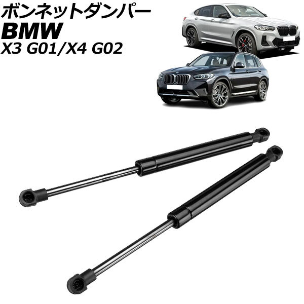 ボンネットダンパー BMW X3 G01 2017年～ ブラック ステンレス製 入数：1セット(2個) AP-4T2010_画像1