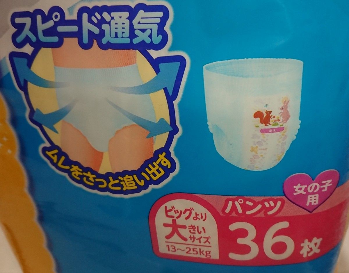 グ~ン パンツ まっさらさら通気 ビッグより大きいサイズ 36枚 グ~ン パンツ まっさらさら通気 ビッグより大きいサイズ 36枚