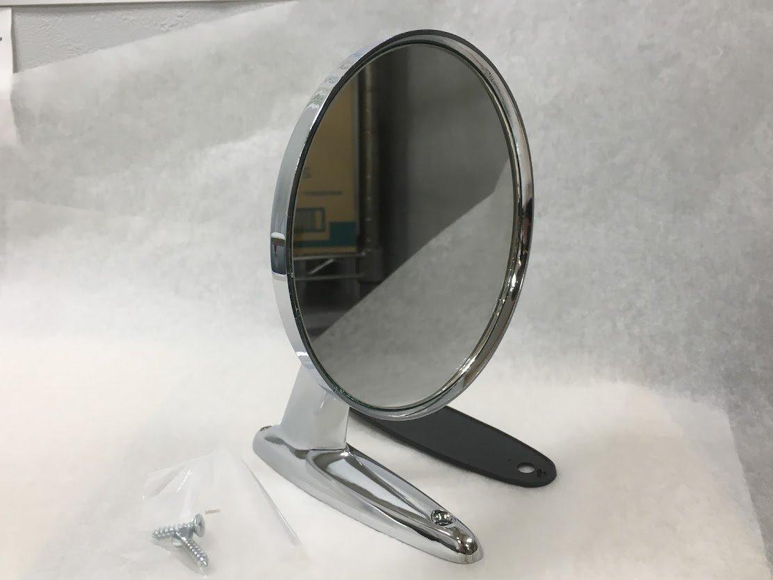 early 60\'s round mirror 4.75in old car Ame car no start rujik Vintage fender round classic Impala Cadillac chrome 