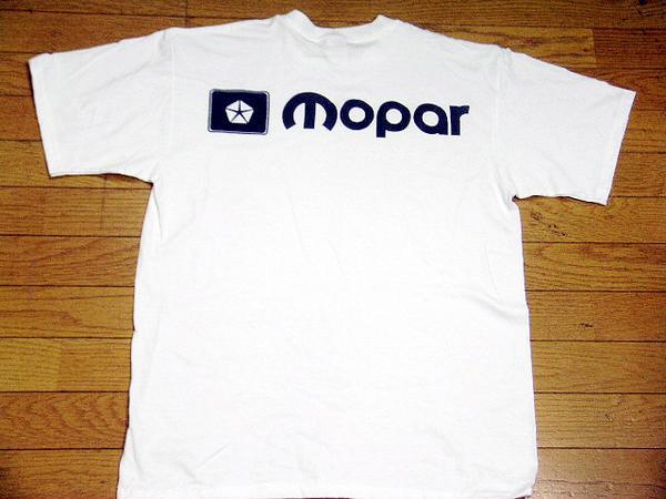 モパー mopar ロゴ Tシャツ 白 ダッジ クライスラー Hemi プリマス クライスラー チャレンジャー マグナムの画像1