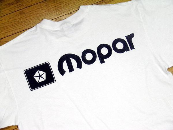 モパー mopar ロゴ Tシャツ 白 ダッジ クライスラー Hemi プリマス クライスラー チャレンジャー マグナムの画像2