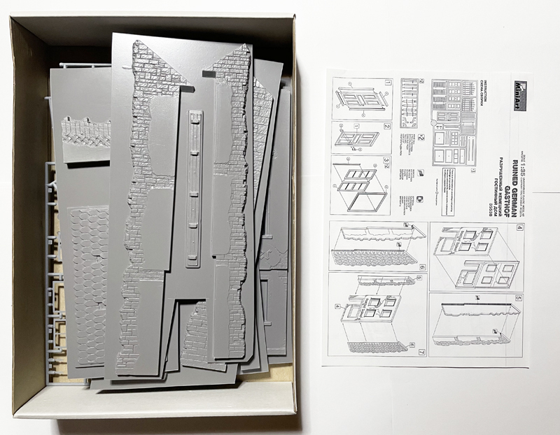 ミニアート 1/35 ドイツの廃墟の旅館 ジオラマ アクセサリー 　　　(miniart_画像4
