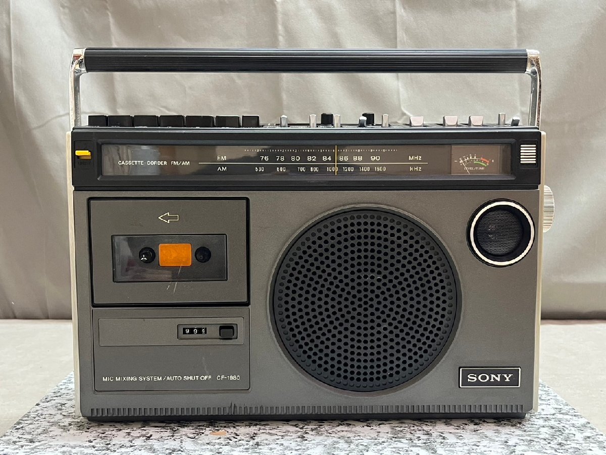 0832 中古品 オーディオ機器 ラジオカセットレコーダー SONY CF-1980 ソニー ラジカセの画像1