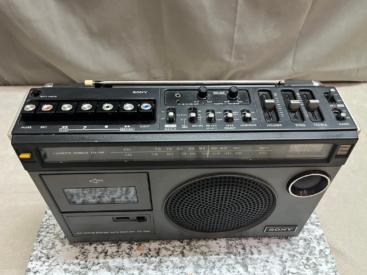 0832 中古品 オーディオ機器 ラジオカセットレコーダー SONY CF-1980 ソニー ラジカセの画像3