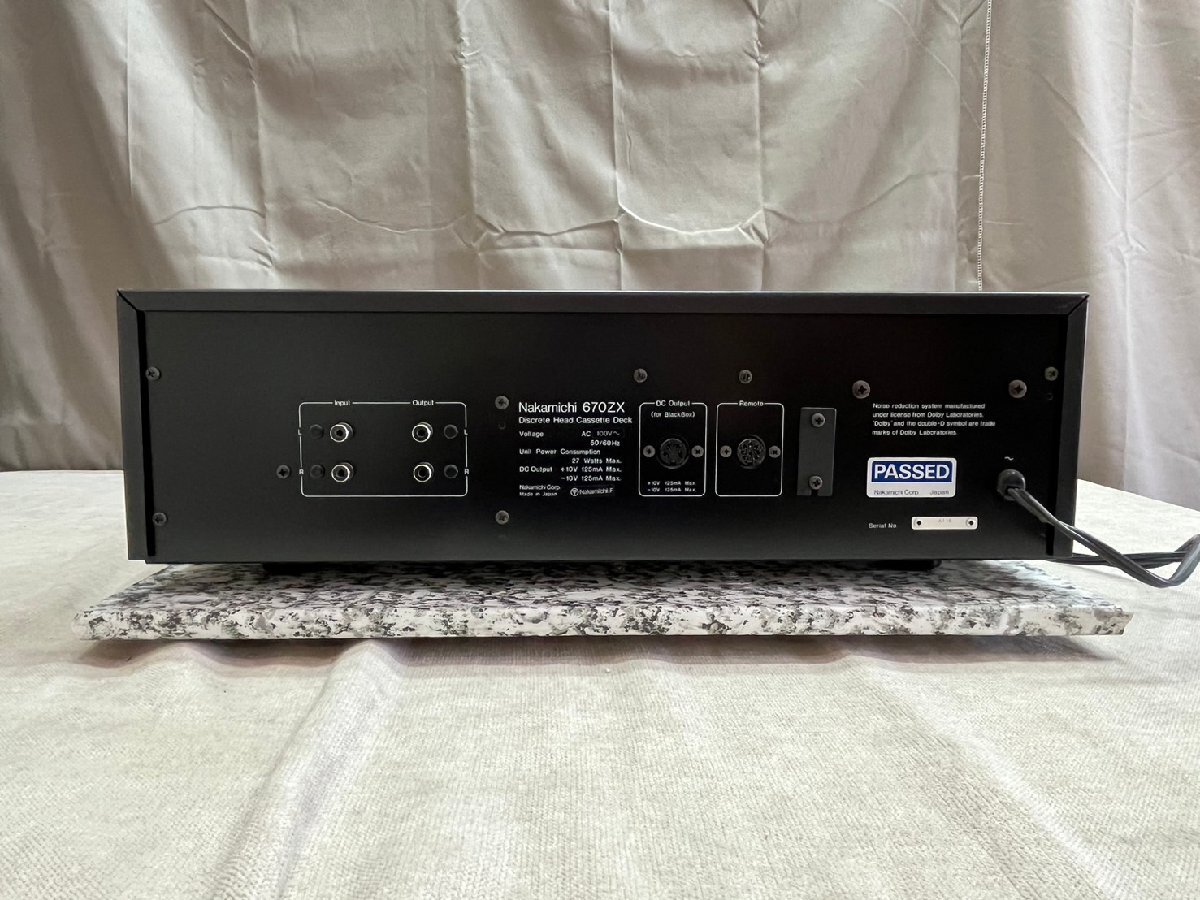 0843 ジャンク品 オーディオ機器 カセットデッキ Nakamichi 670ZX ナカミチの画像5