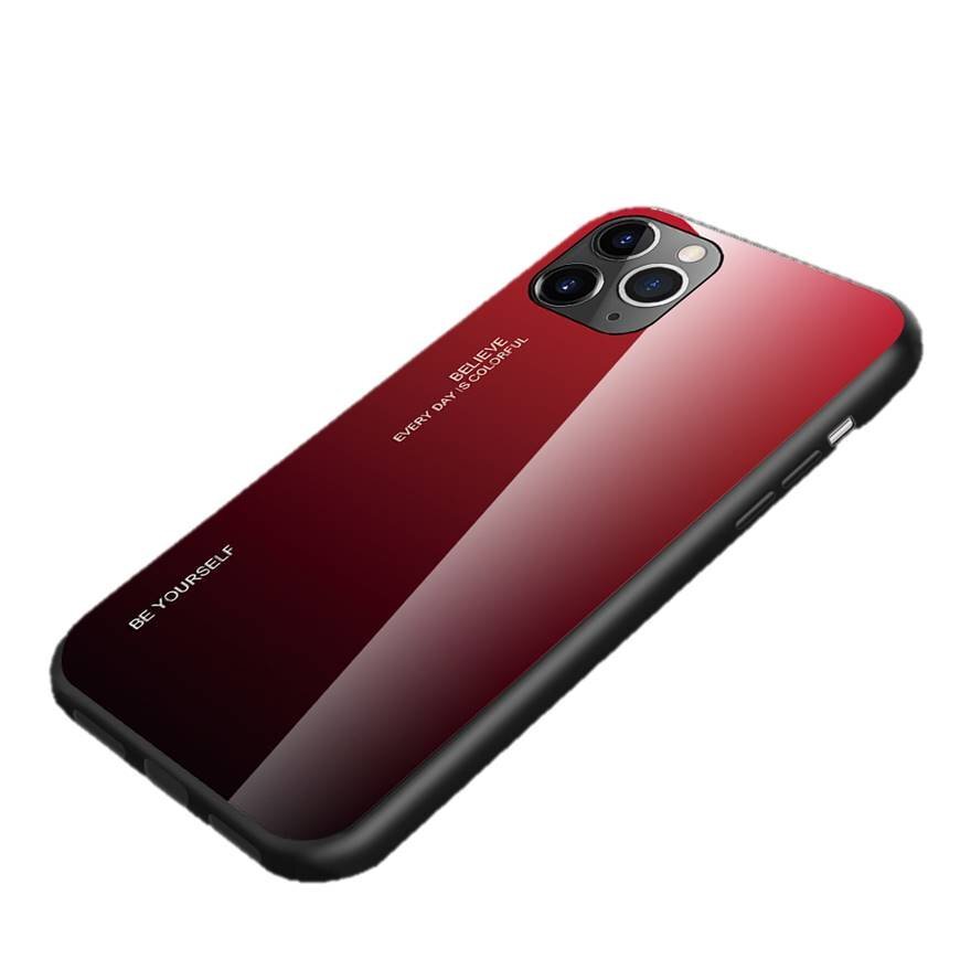 おまけ付き ガーネット iphone14 ケース グラデーション 耐衝撃 カバー ガラス アイフォン 14 スマホ Garnet Red 赤_画像3