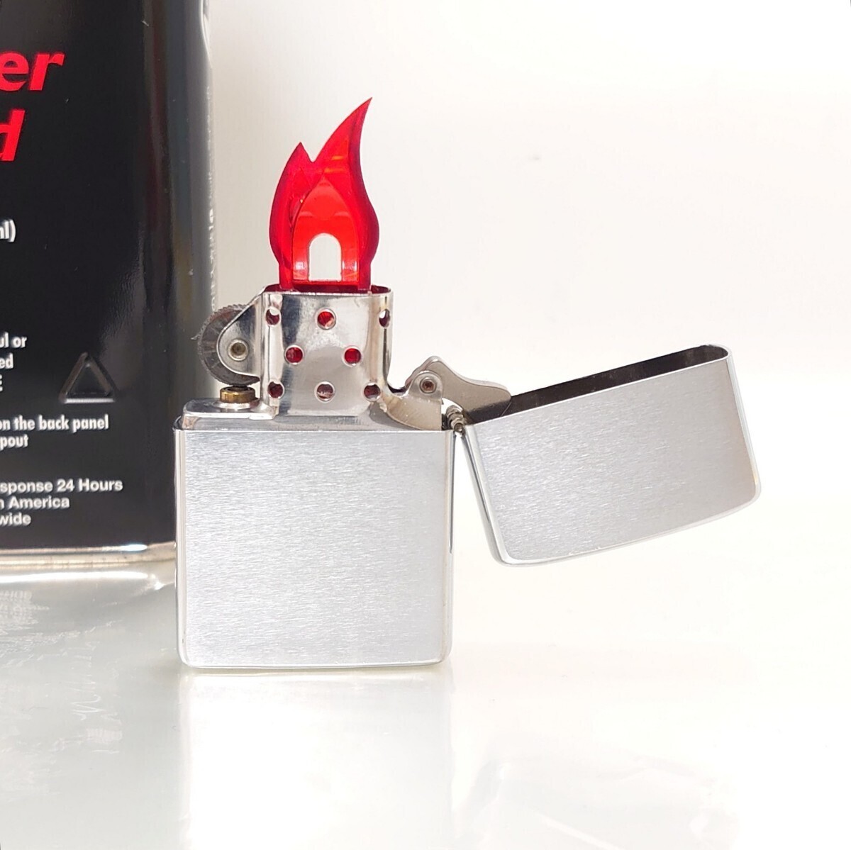  美品 廃盤 1984年 80s ヴィンテージ Zippo ジッポ ジッポー 筆記体 ロゴ 2面サテン仕上げ MADE IN USA クリーニング OH レストア済 _画像8