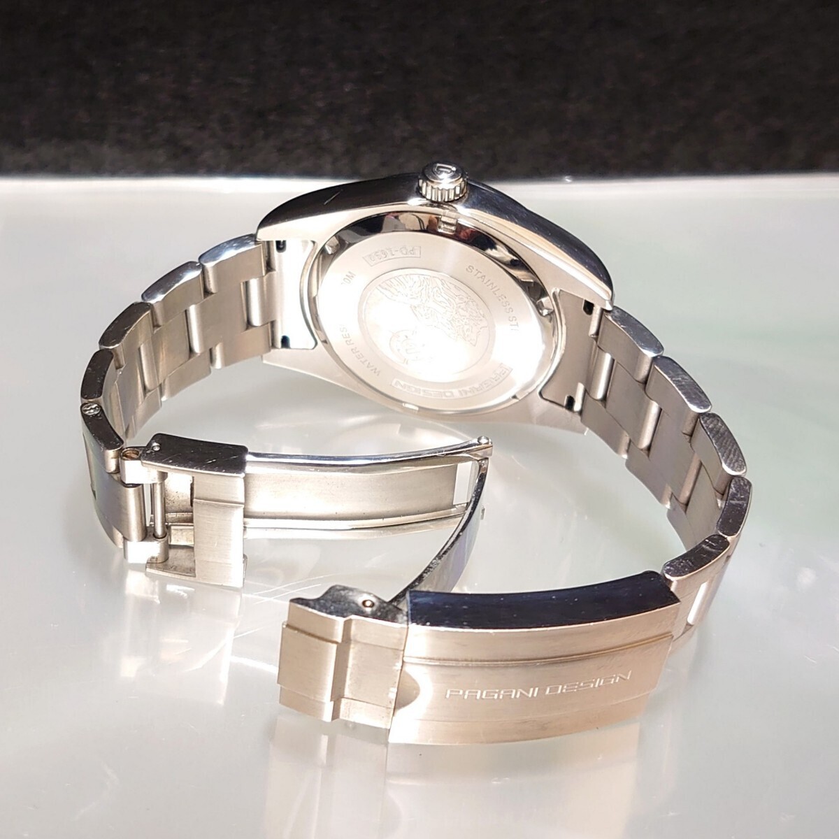 美品 PAGANI DESIGN パガーニ デザイン メンズ ウォッチ ターコイズ ブルー文字盤 腕時計 セイコー 7S26 自動巻き ムーブメント PD-1690 の画像5