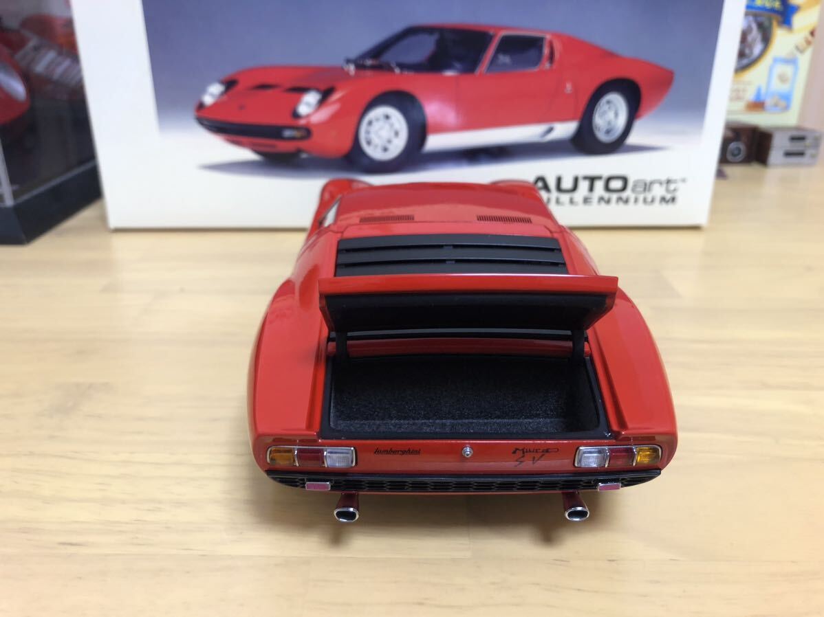 Aa オートアート 1/18 ランボルギーニ ミウラSV レッドAUTOart Lamborghini Miura の画像6