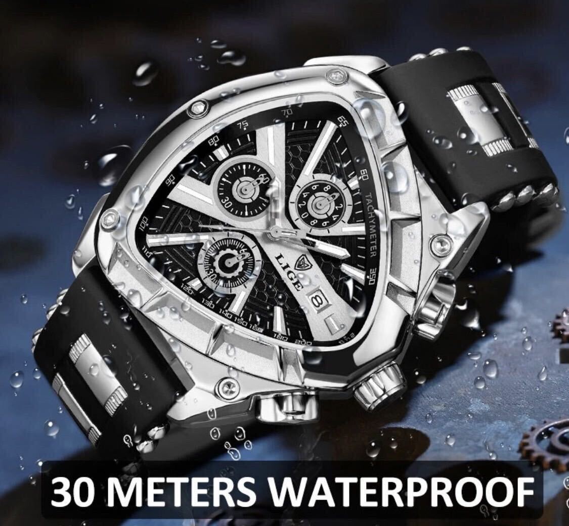 大谷翔平　176号記念セール　高品質　メンズ腕時計 防水 腕時計　クォーツ アナログ　サーフィン　クロノグラフ シリコンベルト2414m_画像5