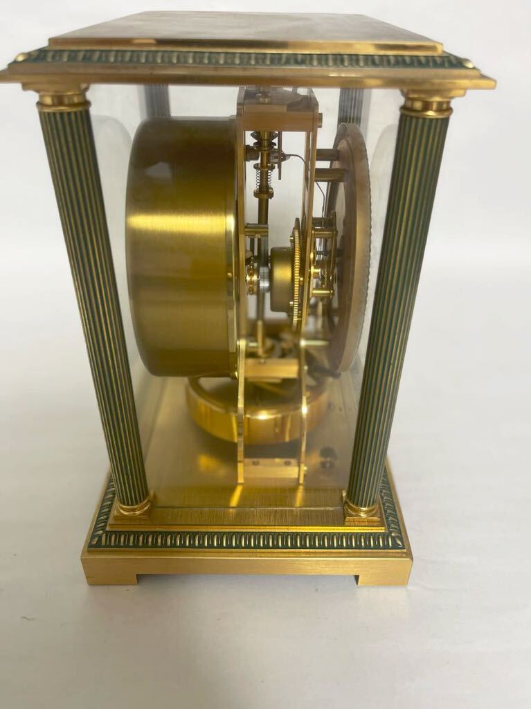 ①JAEGER -LECOULTRE ジャガールクルト ATMOS アトモス 永久時計 空気時計 置時計 ゴールドカラー スイス製 アンティーク の画像6