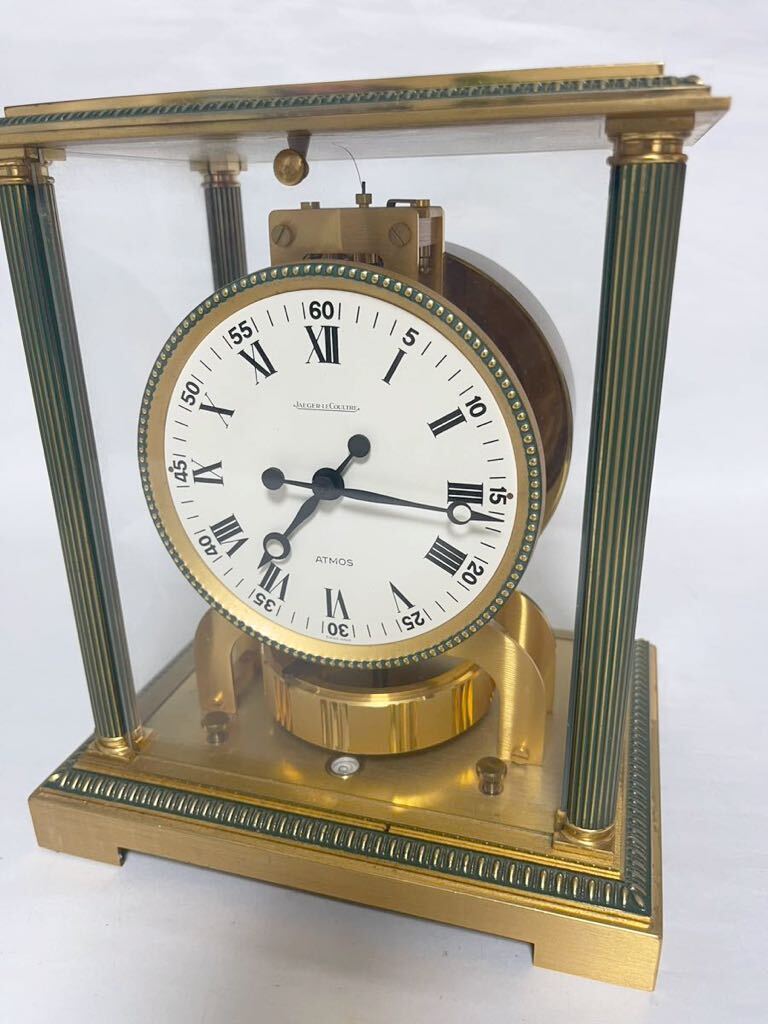 ①JAEGER -LECOULTRE ジャガールクルト ATMOS アトモス 永久時計 空気時計 置時計 ゴールドカラー スイス製 アンティーク の画像4