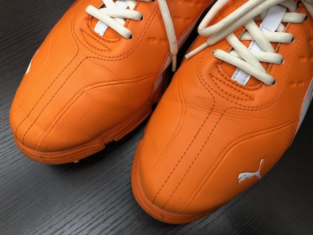 [PUMA Puma * Ricky faula-* golf shoes 26.5.18721006 orange ktsu shoes ]