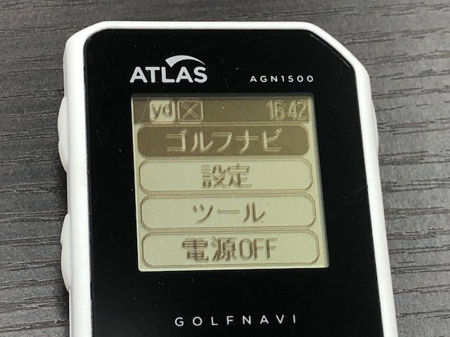 『通電確認済 ゴルフ ユピテル ゴルフナビ 充電器付き ATLAS COLFNAVI AGN1500 GPSナビ レターパックプラス発送可』の画像9