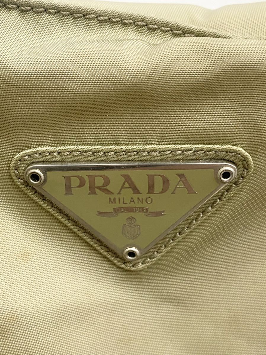 4K043 PRADA プラダ テスートナイロン ハンドバッグ レディース グリーン系 