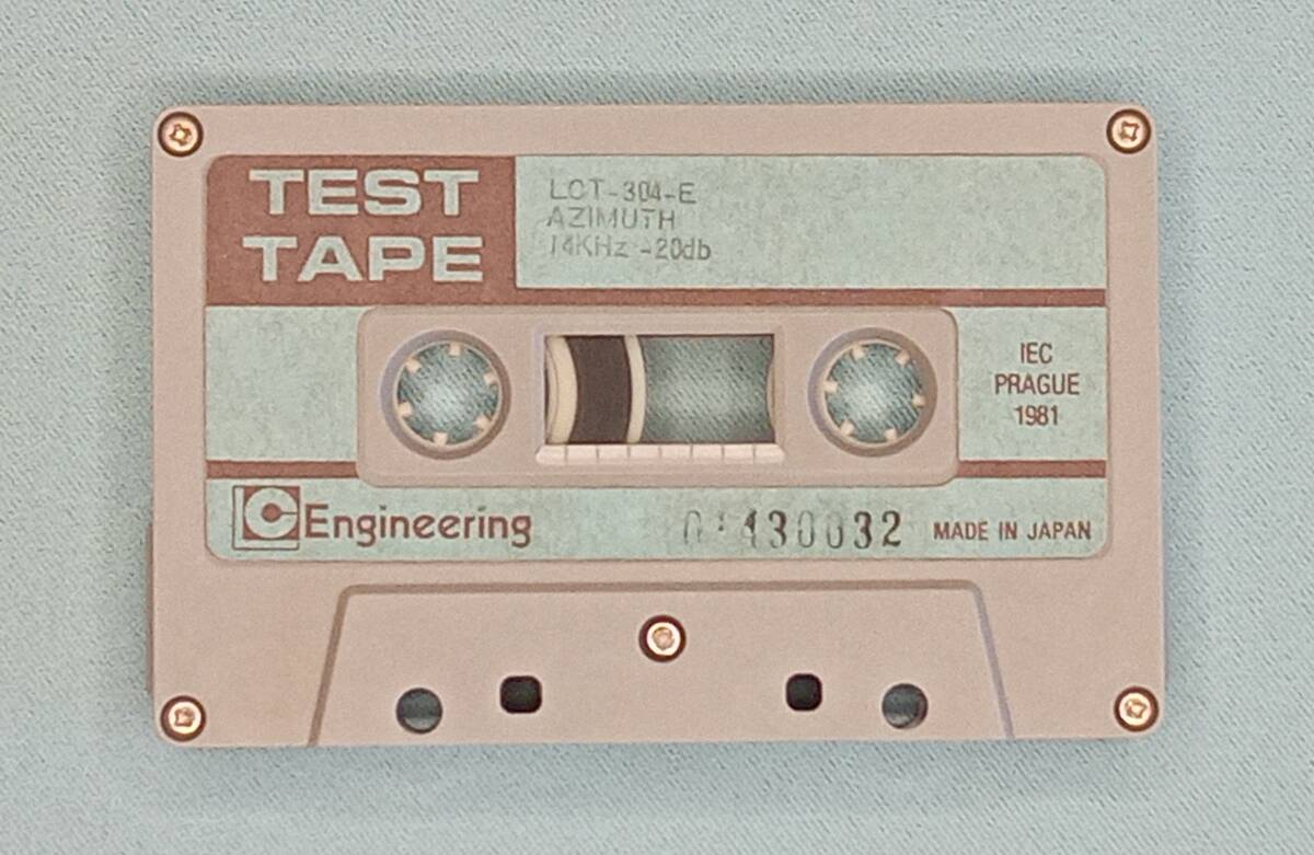カセットテストテープ エルシイエンジニアリング TEST TAPE LcEngineering LCT-304-E AZIMUTH 14KHz -20dB Ser.No. 01430033　_画像1