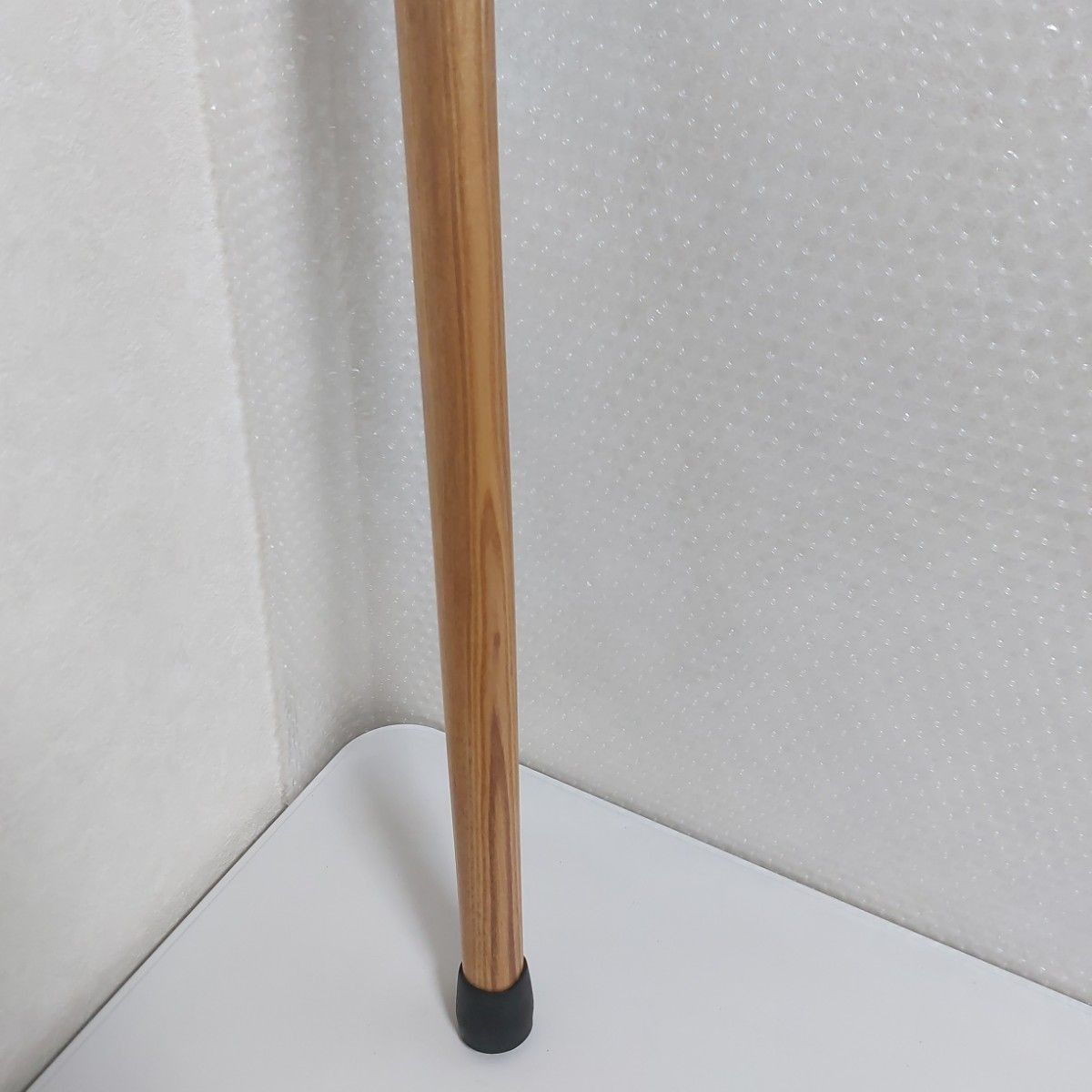 タモ　ヤチダモ製　ステッキ　杖　木製　太杖　無垢材　彫刻　2
