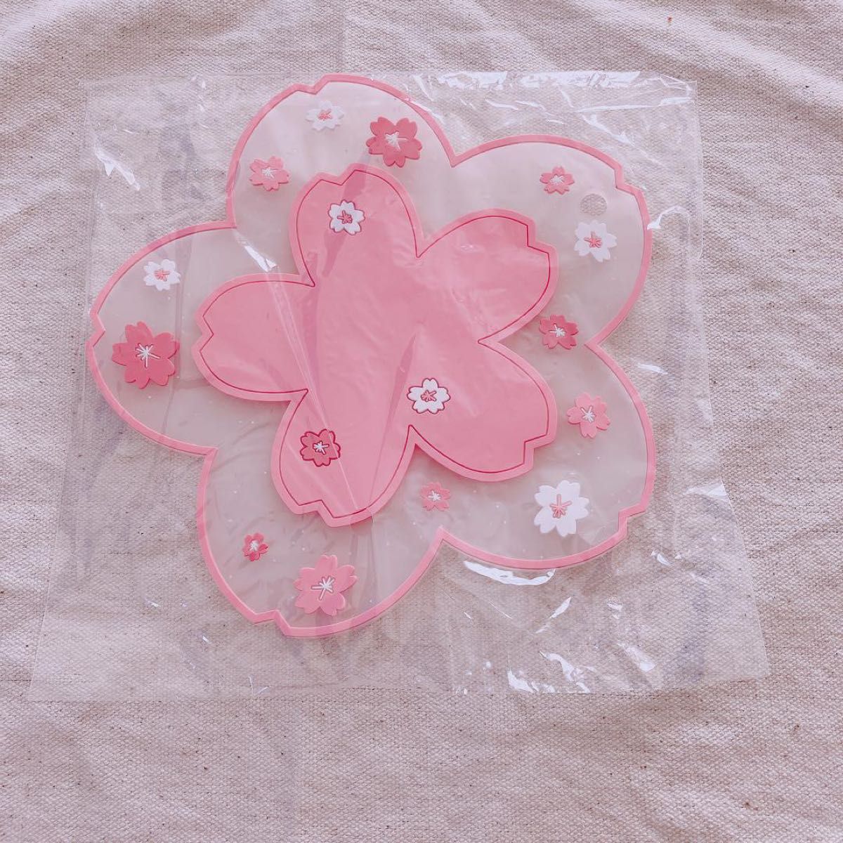 【未使用品 】コースター 桜 花柄 和柄 かわいい ピンク インテリア 春 シリコン