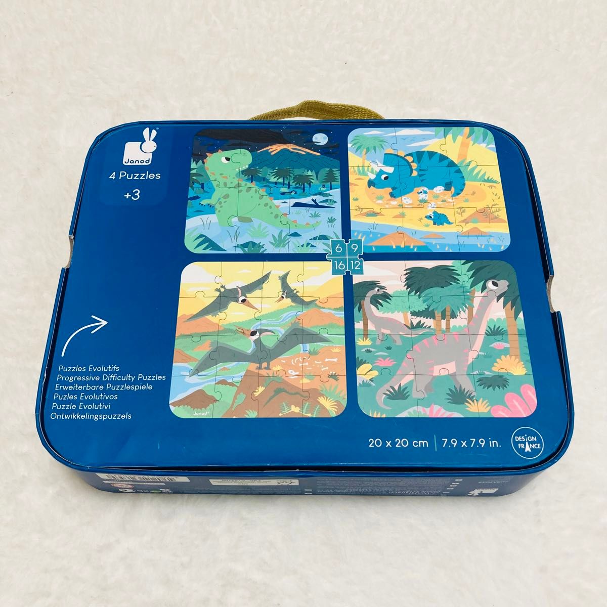4種類のパズルセット 6・9・12・16ピース　知育玩具　幼児向け　恐竜