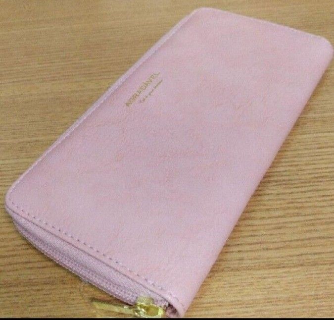 未使用 LONGWALLET PU LEATHER ファスナー 長財布 