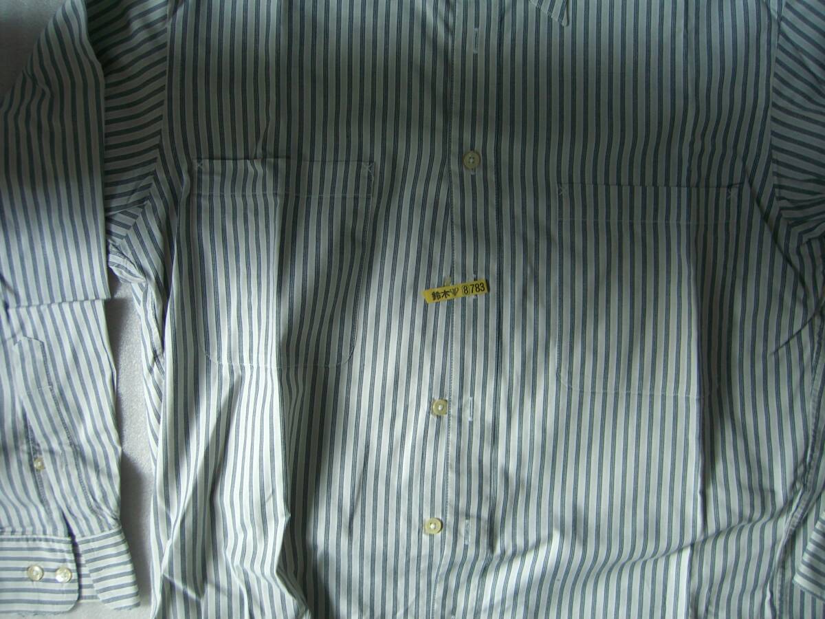 ◆JOSEPH ABBOUD　長袖シャツ　Mサイズ　　ストライブシャツ　　USED商品_画像3