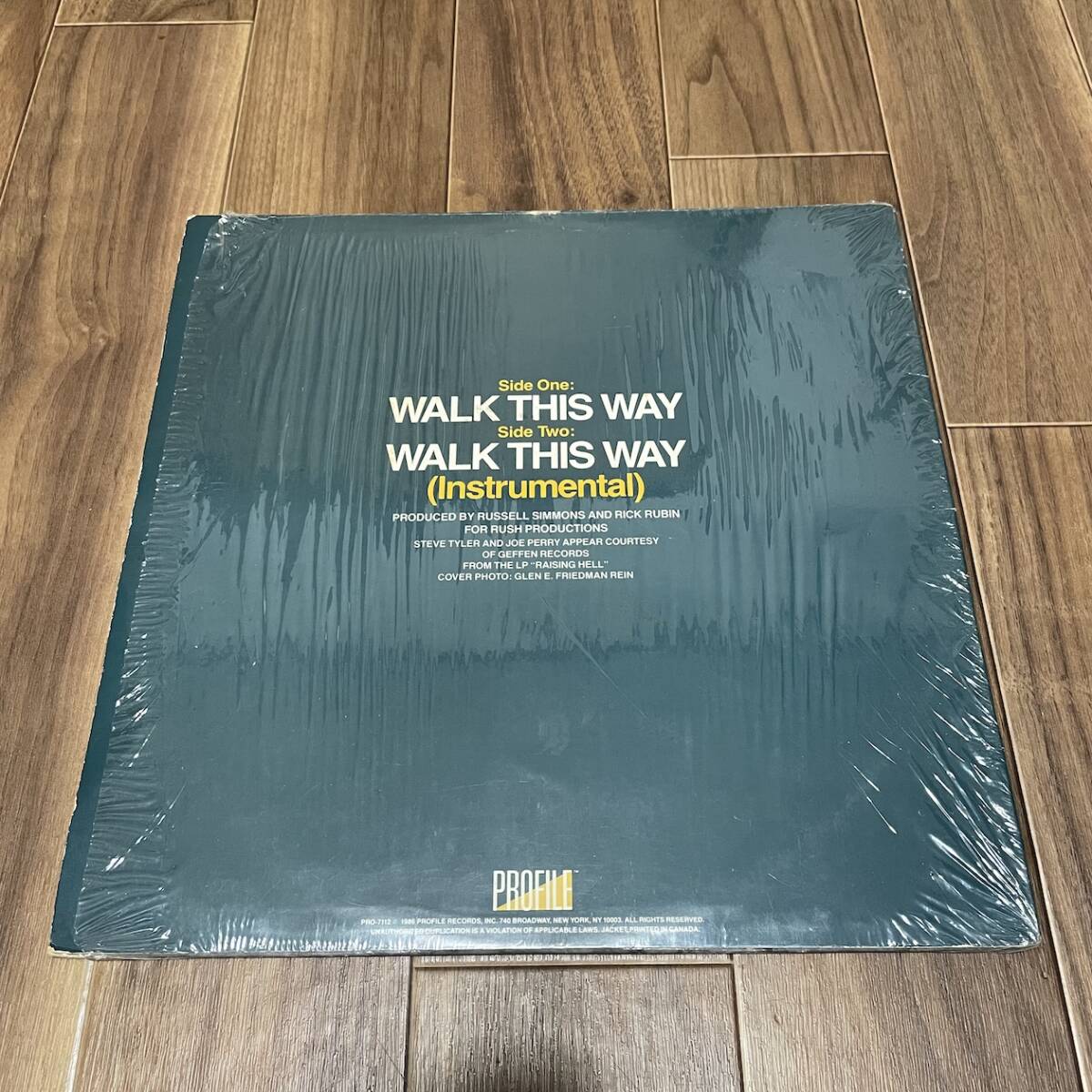 Run DMC - Walk This Way / USオリジナル レコード, シュリンク, My Adidas, ランDMC, Profile Records PRO-7112の画像3