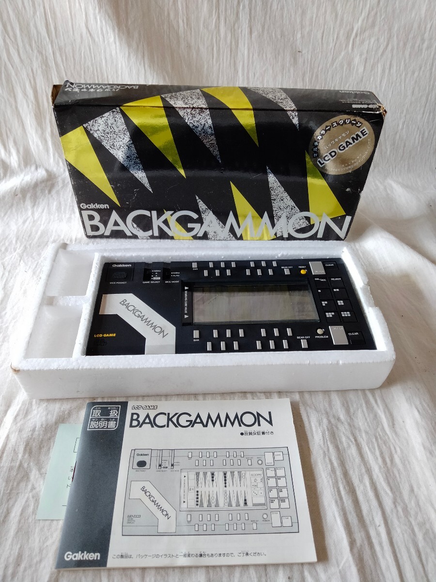  Gakken. LCD game BACKGAMMON( backgammon ) unused 