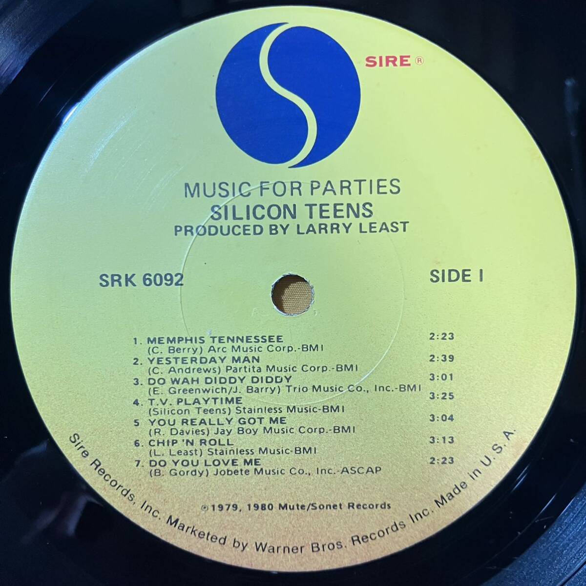 US盤 Silicon Teens / Music For Parties SRK6092 LP レコード アナログ盤_画像2