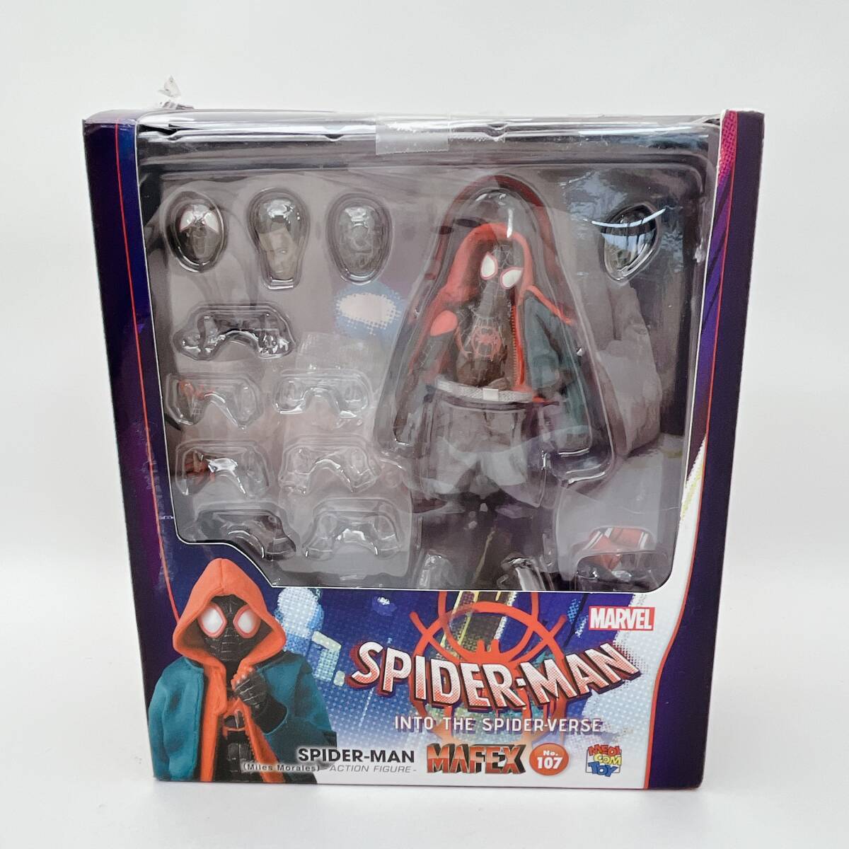 【ジャンク品】MAFEX SPIDER-MAN『SPIDER-MAN:INTO THE SPIDER-VERS』版 塗装済み アクションフィギュア (I0753)の画像1