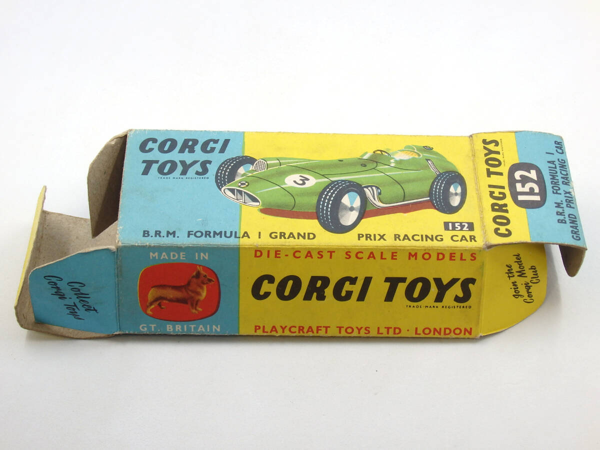 G4-105 ミニカーの空箱 コーギートイズ CORGI TOYS 152 B.R.M FORMULA I GRAND PRIX RACING CAR の画像1