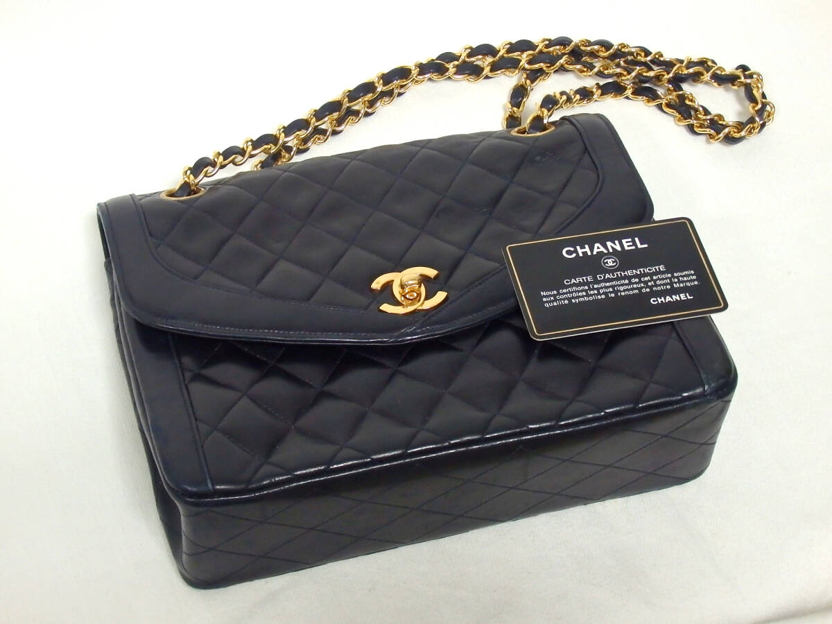 G49763☆CHANEL シャネル マトラッセ23 ラムスキン ブラック ※ギャラ・シールあり_画像1