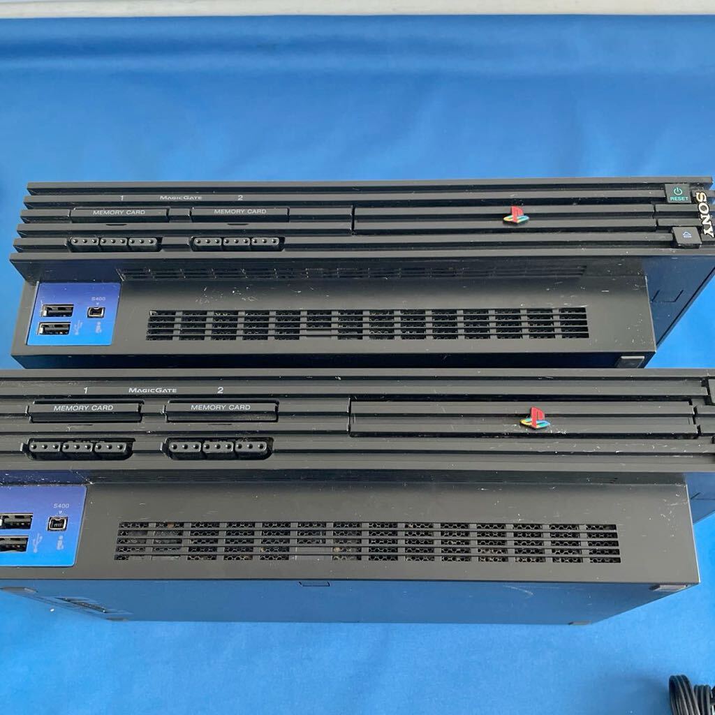 動作品 SONY プレステーション2 PS2 SCPH-30000 本体2台 コントローラー 他の画像6
