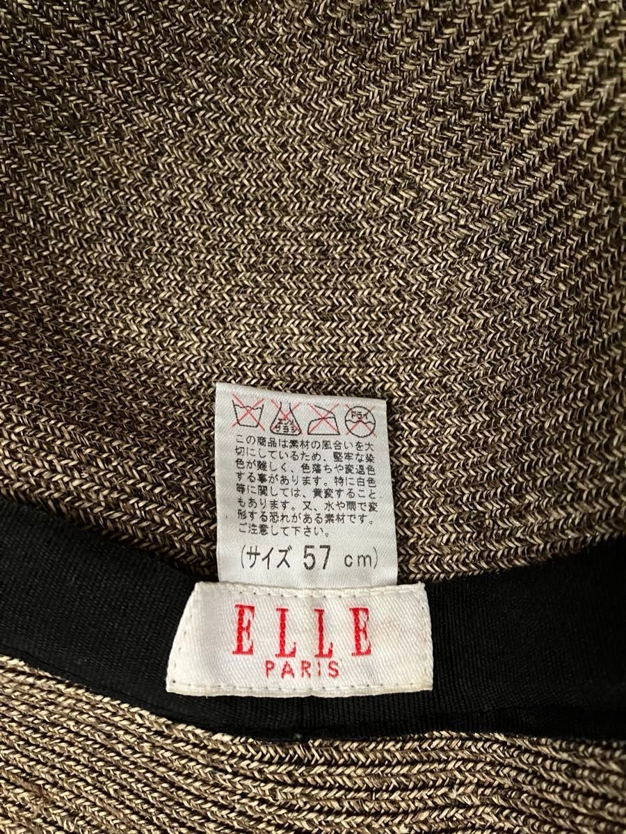 ELLE レディース 帽子 ハット紙製(ペーパー　100%) ブラウン