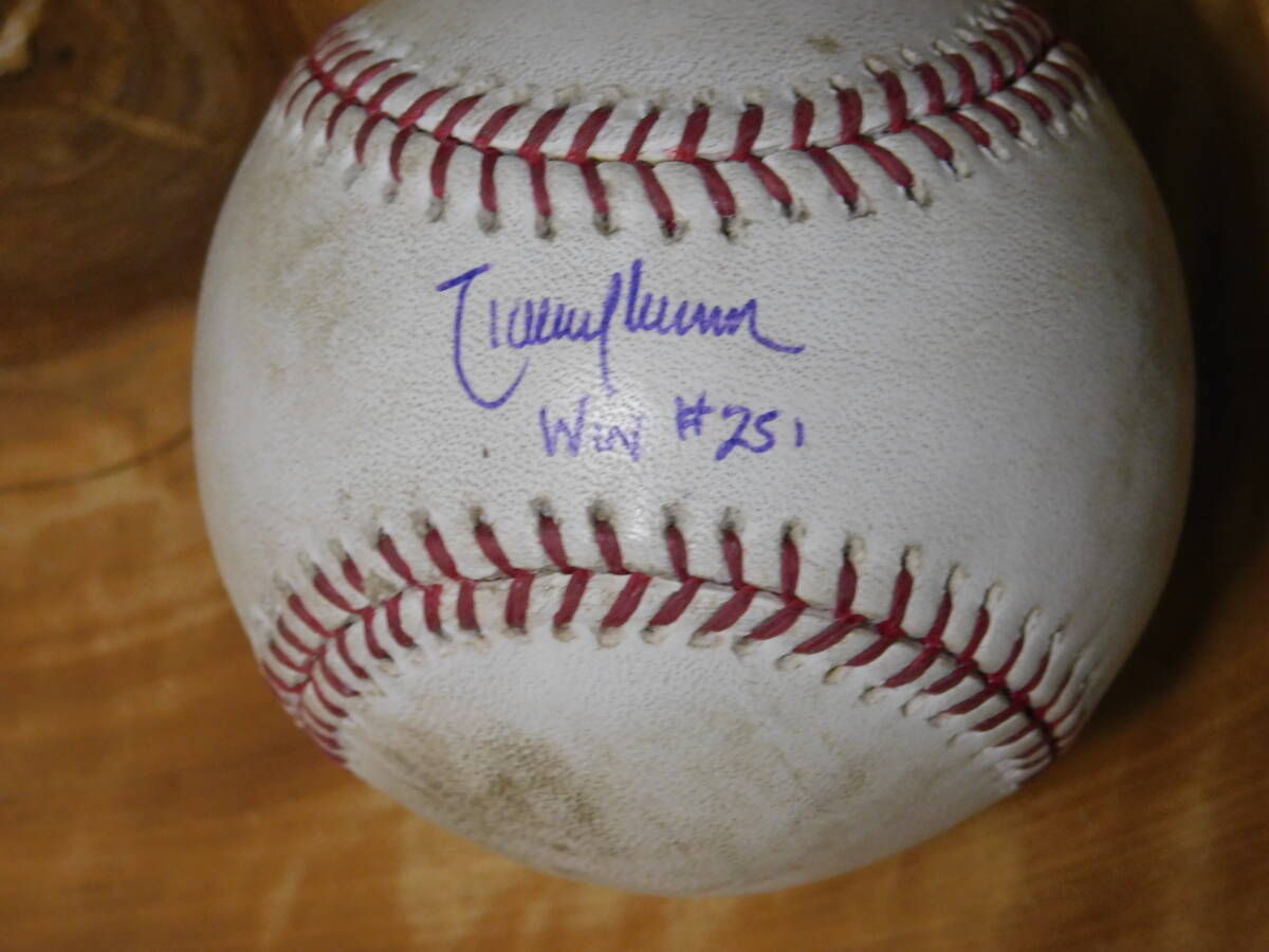 ランディ・ジョンソン 直筆サイン入りボール 実使用球 2005年5月27日 ヤンキースタジアム MLBホログラム付き スタイナー社証明書添付の画像2