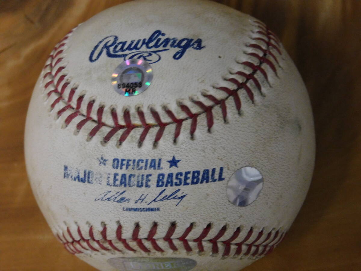 ランディ・ジョンソン 直筆サイン入りボール 実使用球 2005年5月27日 ヤンキースタジアム MLBホログラム付き スタイナー社証明書添付の画像4