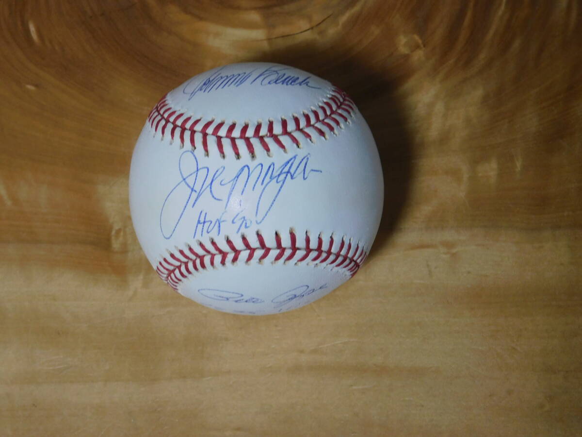 ジョー・モーガン、ジョニー・ベンチ、ピートローズ 直筆サイン入りボール MLBホログラム貼付 スタイナー社製の画像6