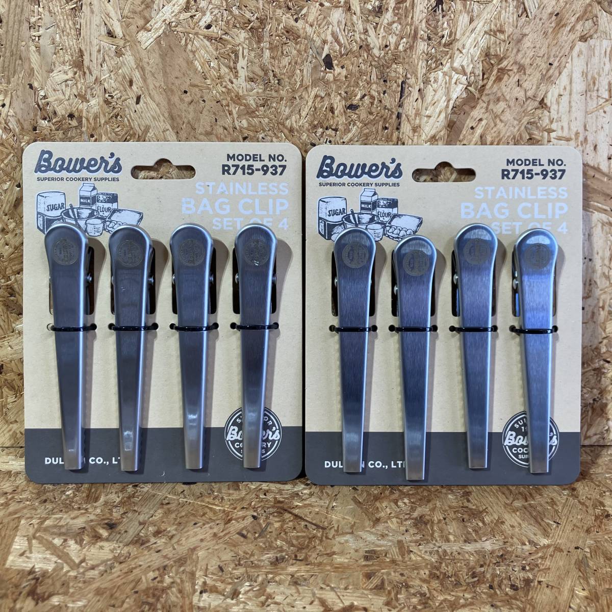 DULTON ダルトン STAINLESS BAG CLIP SET OF 4 2個セット ステンレス バッグ クリップ_画像1