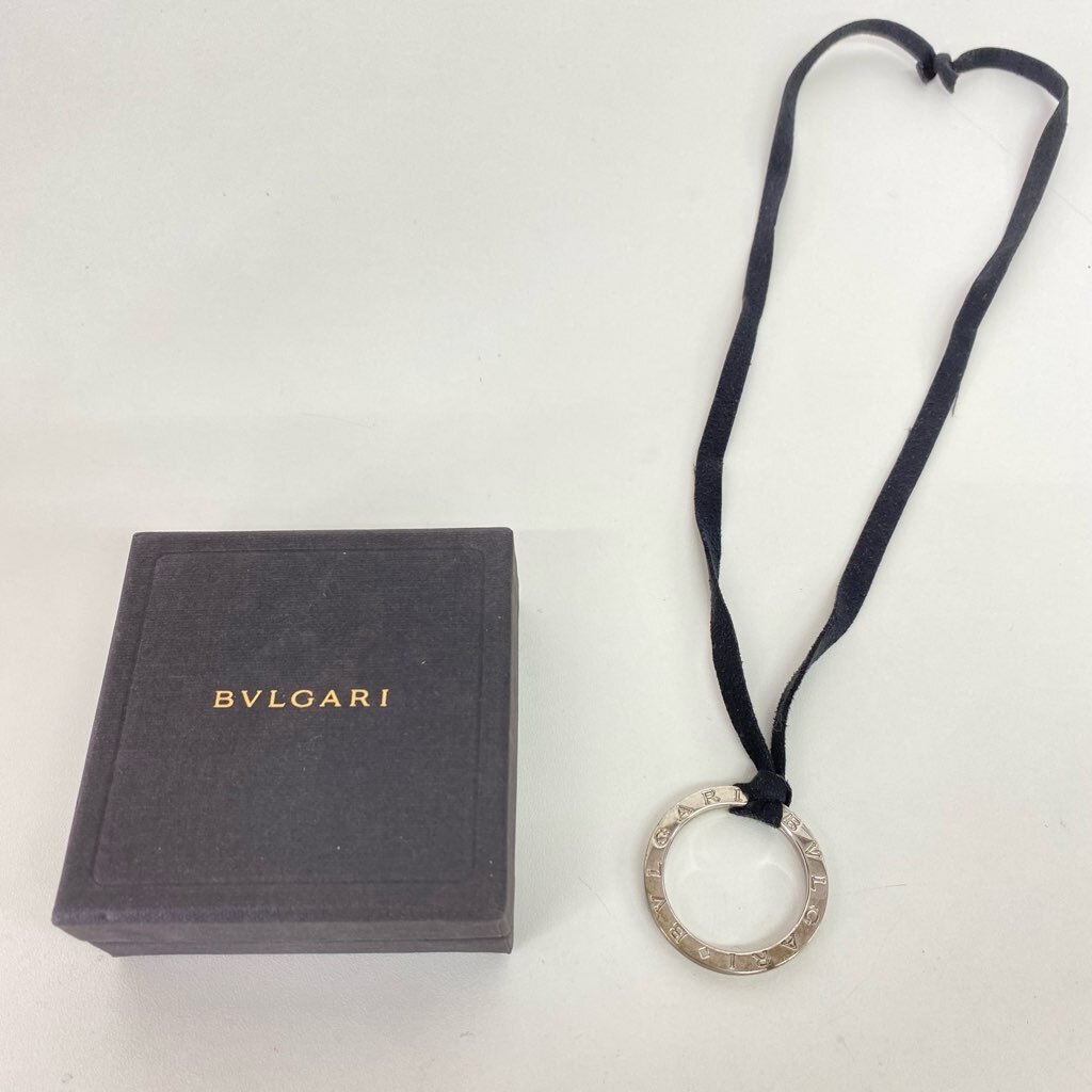 １円～ A-1 60 BVLGARI ブルガリ ネックレス ビーゼロワン 箱付 シルバー リング ロゴ キーリングの画像2