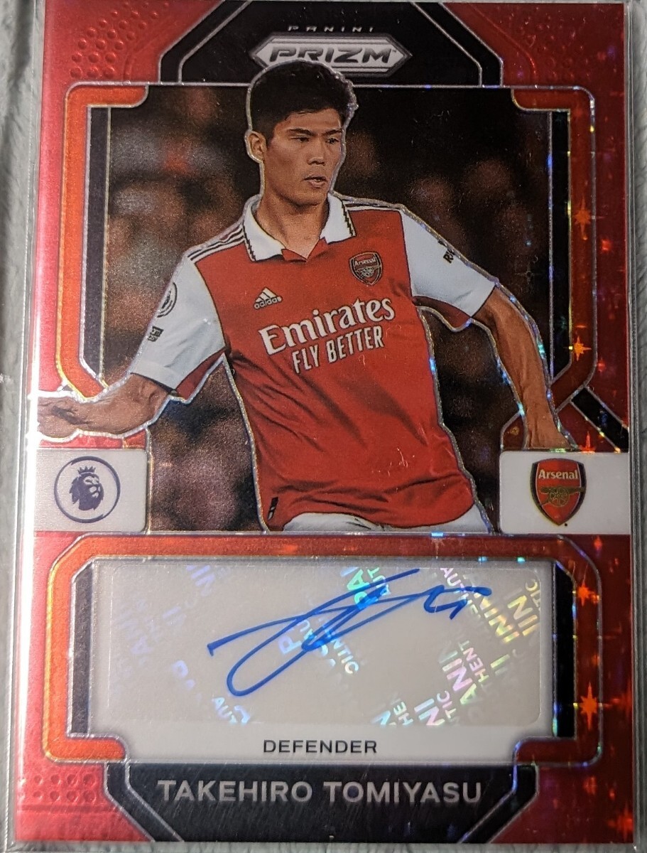 1円スタート アーセナル 冨安健洋 直筆サインカード auto Autograph カラーマッチ panini prizm tomiyasu Arsenal 冨安の画像1